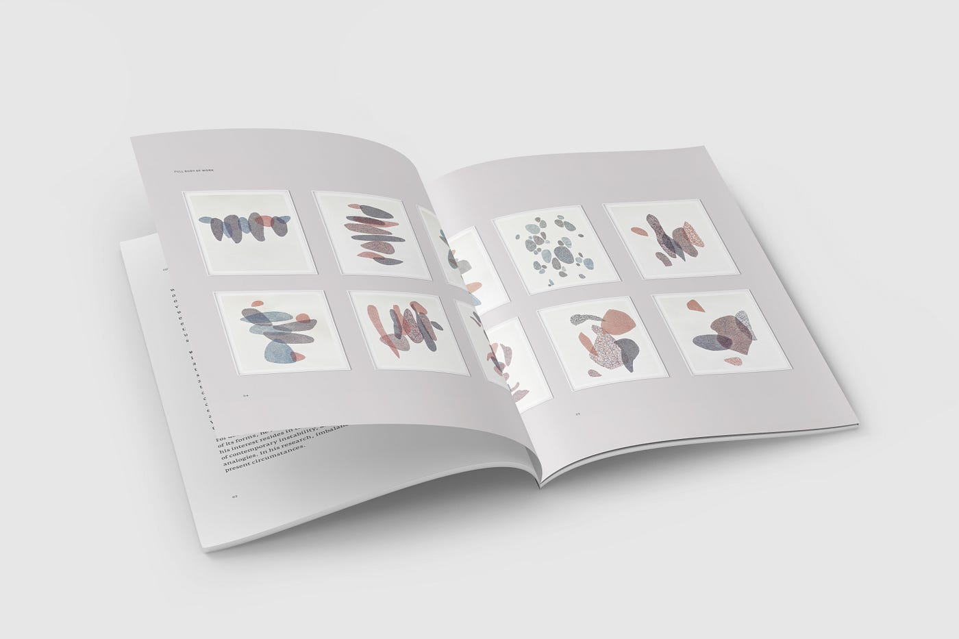 Interior book spread image featuring new series of ten drawings