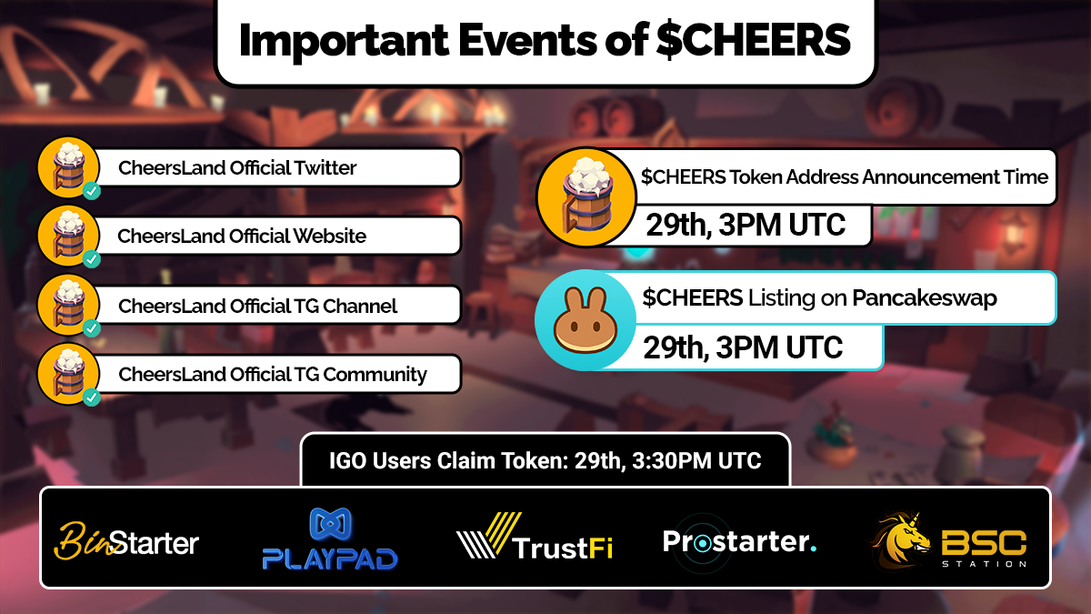 Notes And Anti scammed Guide For Participating In IGO Of CHEERS By 