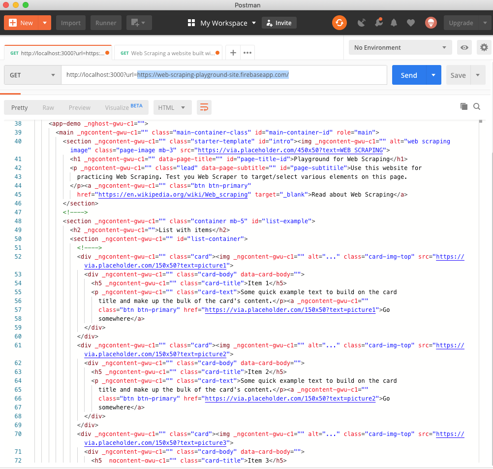 How to Scrape HTML content from a website built with Javascript? by