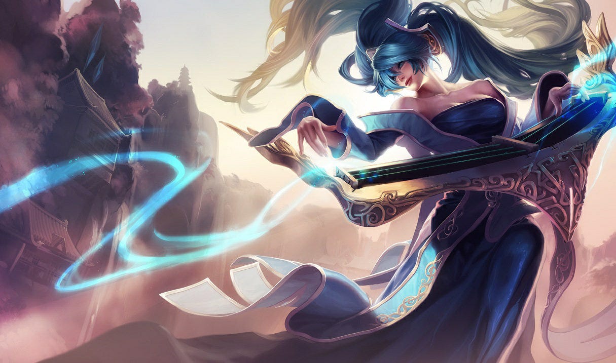 Sona (champion) from League of Legends without skin