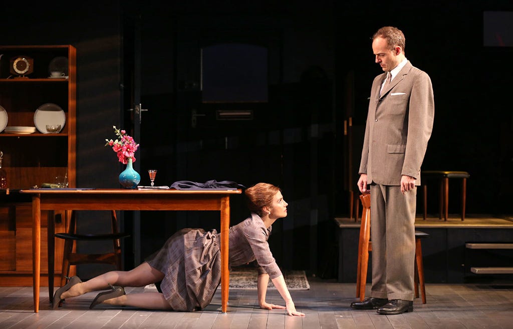 The husband and wife in Harold Pinter’s “The Lover”.