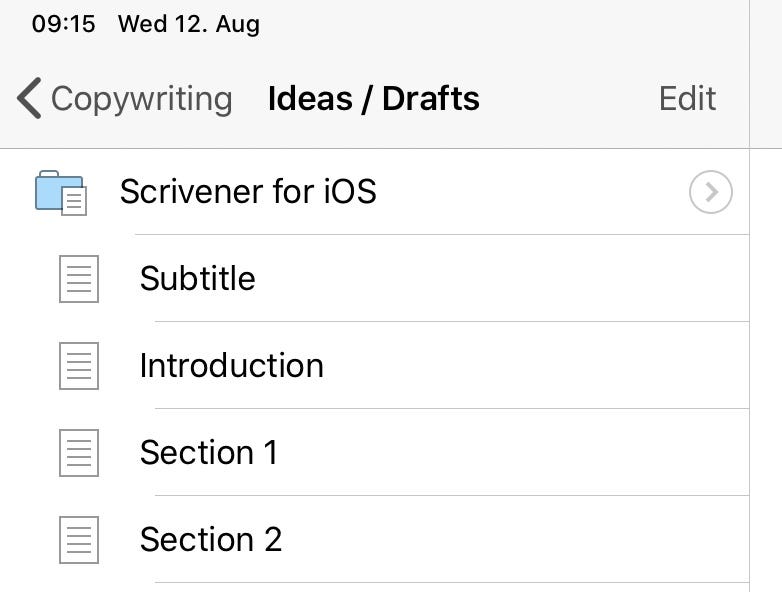 scrivener for ios demo scrivener for ios demo