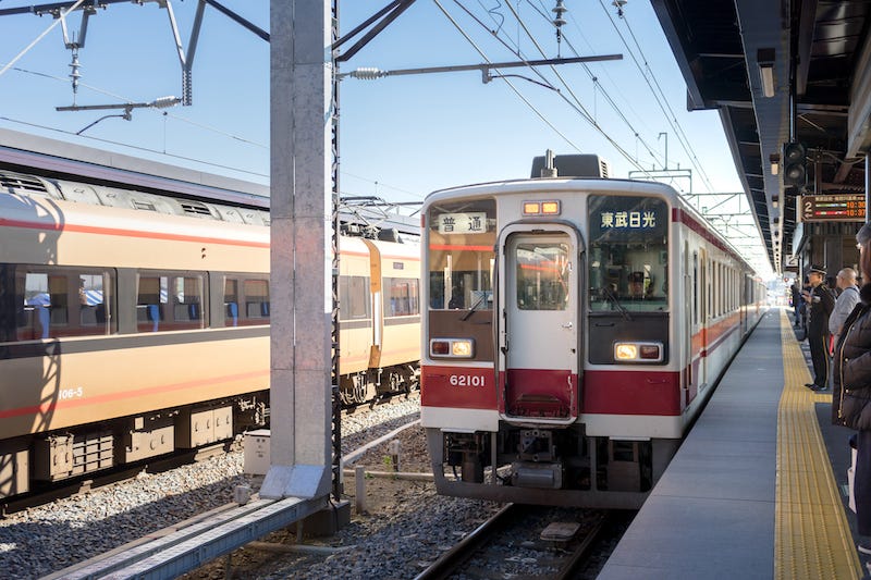 One of Tobu Railways’ Kegon Limited Express at Nikko Station
