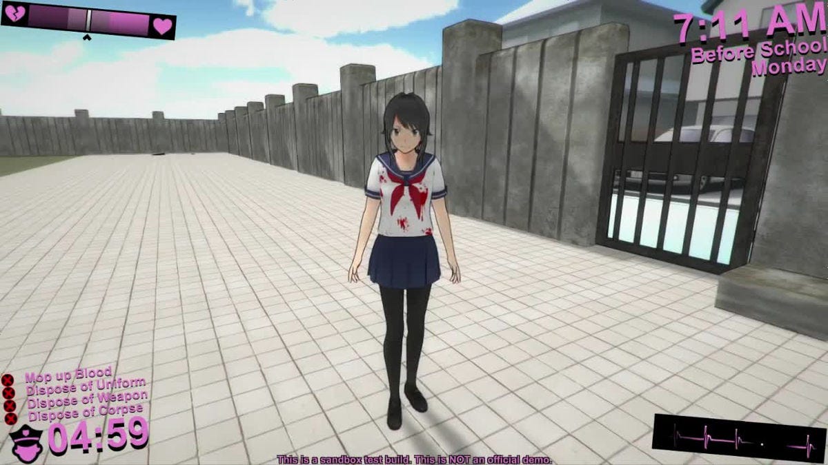 ２ ヒロインの女子高生が恋のライバルを大量惨殺するゲーム W キャラクター紹介 ヒロイン編 By Lol Medium