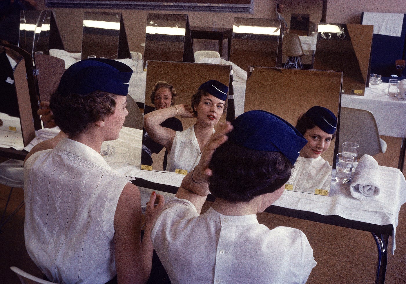 Sexy stewardesses were exploited by