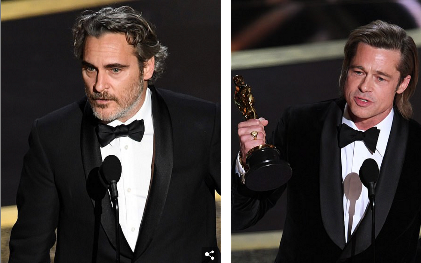 Joaquin Phoenix Throws Oscar Off Boat — Brad Pitt Makes Perfect Catch