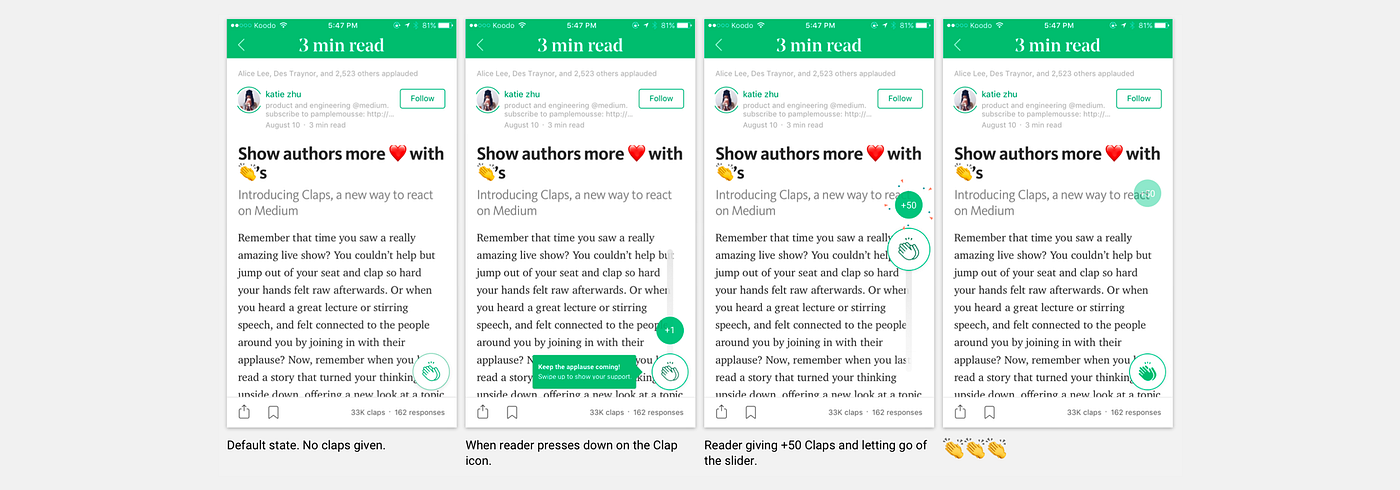 Our redesign of Medium’s Claps…and why they may not have chosen to do ...
