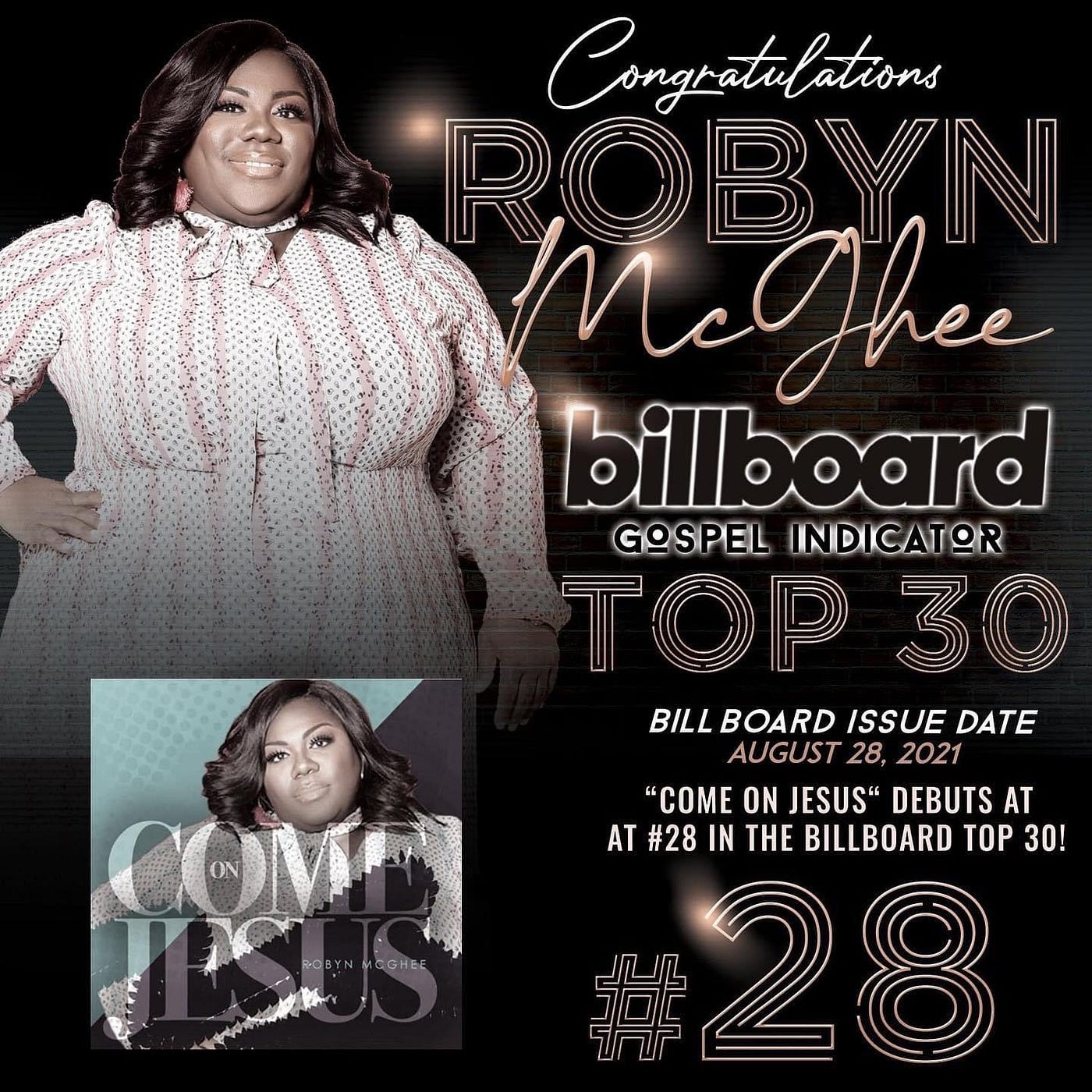 Recording Artist Robyn McGhee song, On Jesus” Hits The Top 30 on