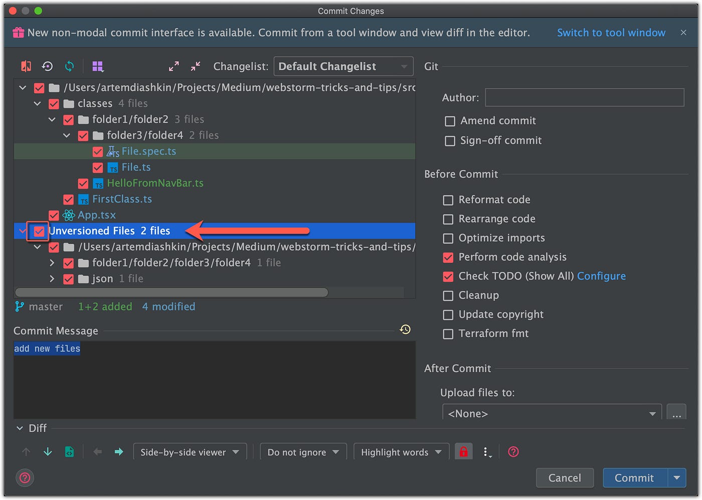 search all files for text webstorm
