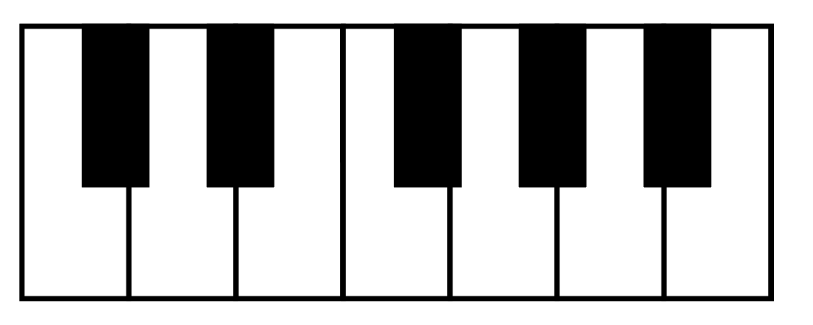 how to draw piano keys