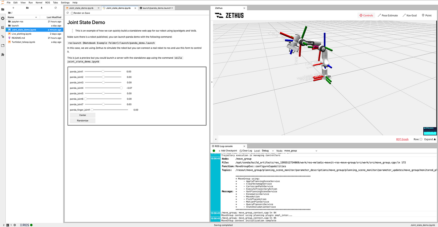 JupyterLab, the Cloud Robotics Command Station | by Carlos Herrero |  Jupyter Blog