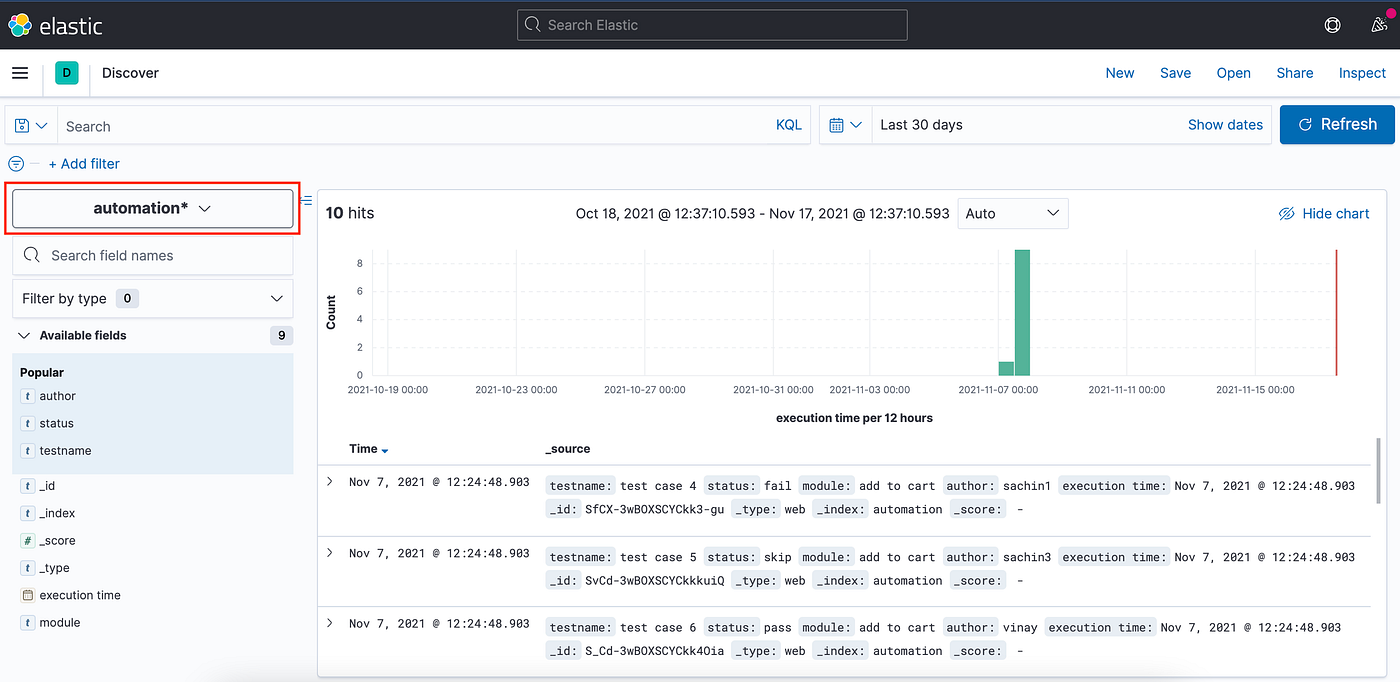 How to build a Realtime Test Case Monitoring solution using logs? by