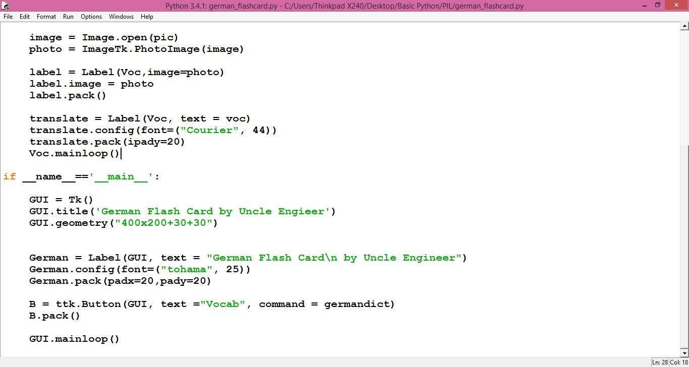 EP #010 Python : tkinter (German Flash Card) | by ลุงวิศวกร สอนคํานวณ ...
