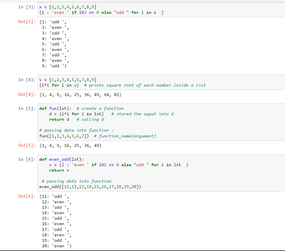 LIST , DICTIONARY AND SET COMPREHENSION IN PYTHON | by Saikumar Reddy |  Medium