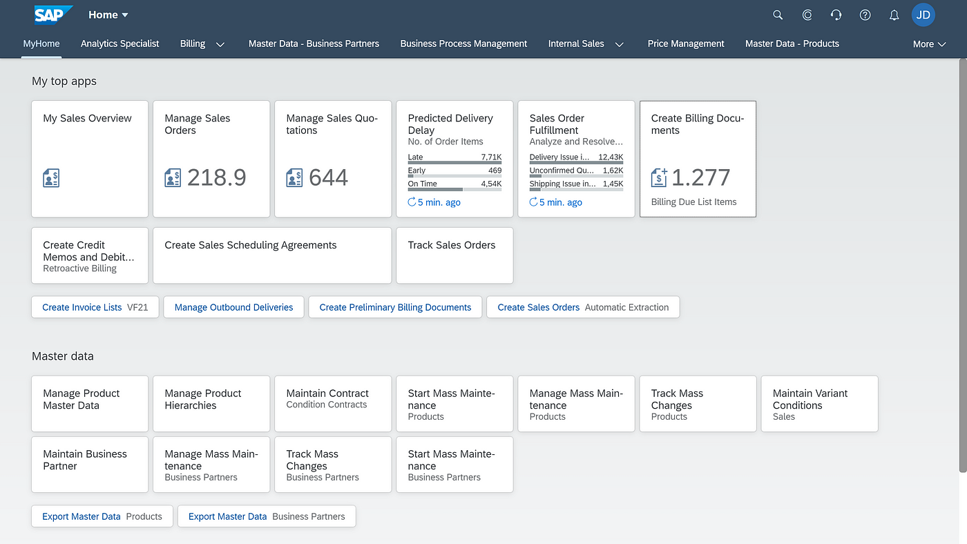 SAP Fiori 3 Update: Evolution Continues, with Flat Tiles and More — Have a  Look and Learn How to Find What's New | by Thomas Reiss | SAP Design |  Medium