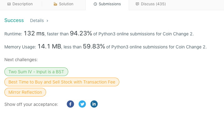 Dynamic Programming — Coin Change 2 | by Timothy Huang | Medium