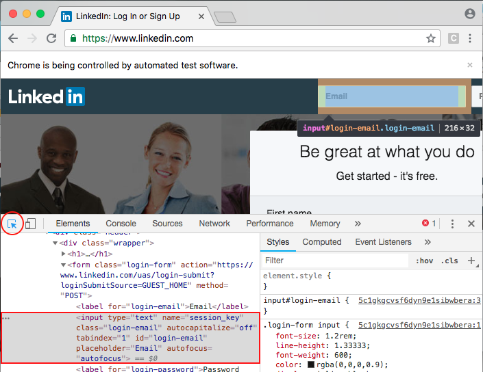 Web Scraping Python Linkedin