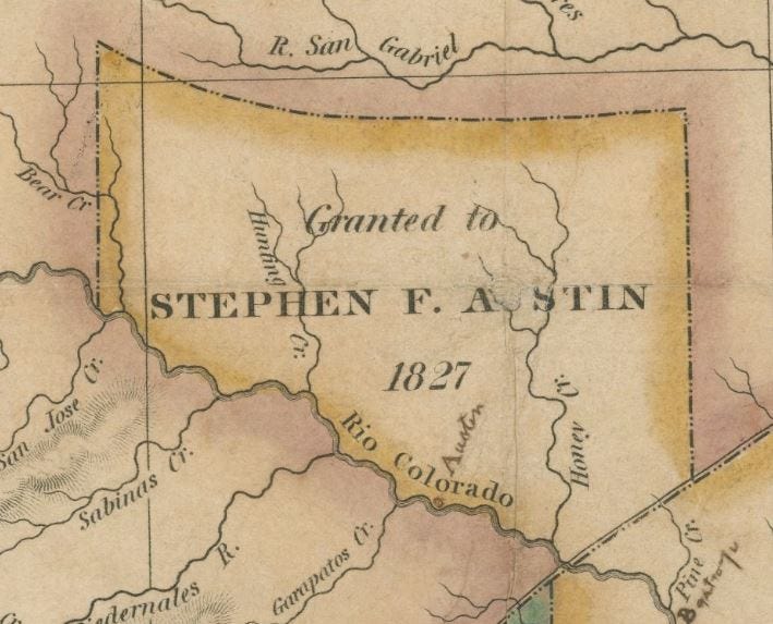 Stephen F Austin Colony Map Map Of Texas With Parts Of The Adjoining States | By Texas General Land  Office | Save Texas History | Medium