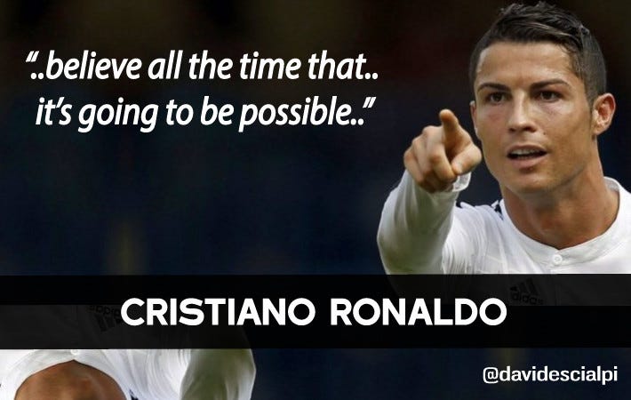 CRISTIANO RONALDO’S quotes about SUCCESS and LEADERSHIP | by Davide