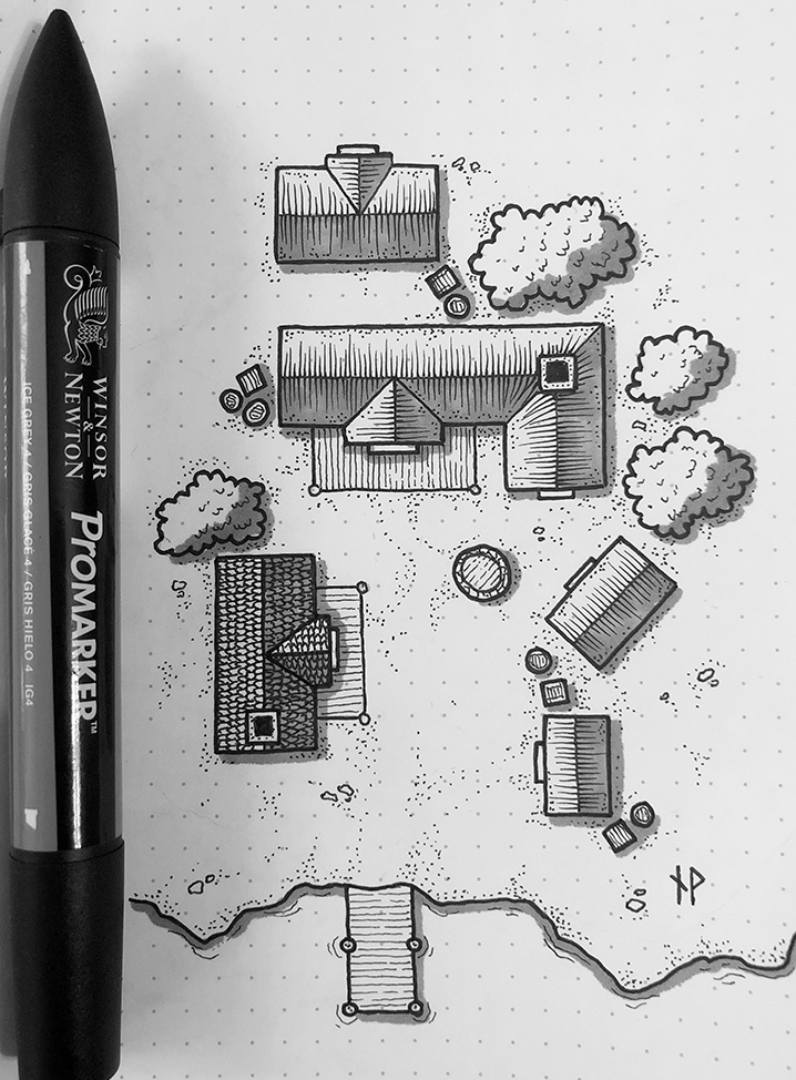 Tutorial How To Draw A Fantasy Village Map Prototypr