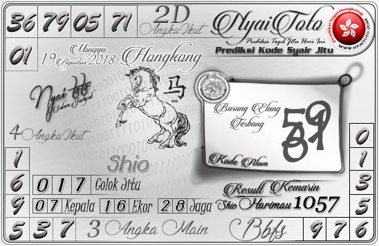 Prediksi Kode Syair Angka Jitu Togel Magnum4d Minggu 19 08 18 By Tiffany Chow Medium