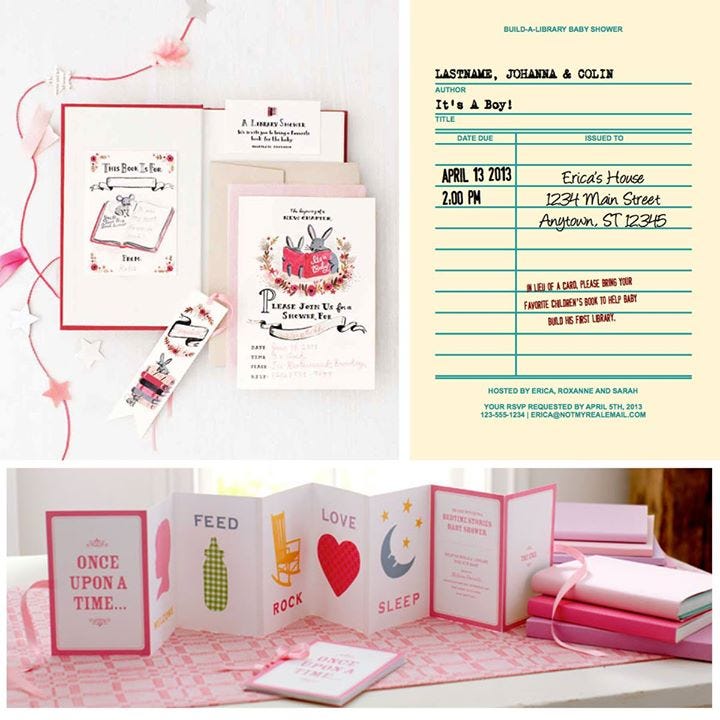 storybook themed baby shower invitations