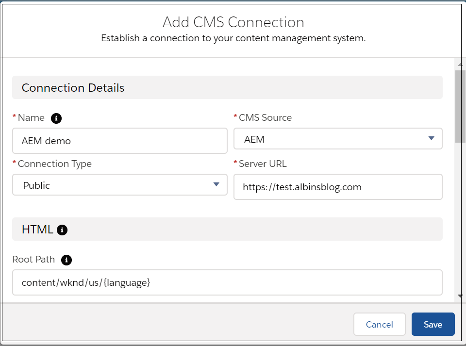 salesforce-cms-connect-to-aem