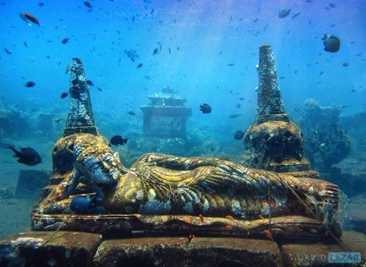 The Sacred Buddhist Statue Under the Sea at Nusa Penida