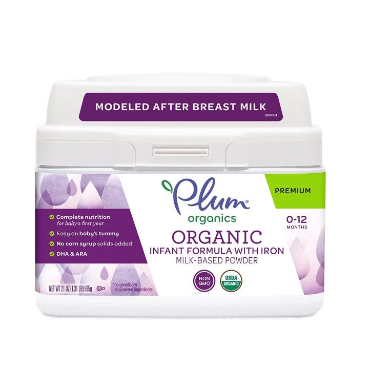 organic gentle baby formula