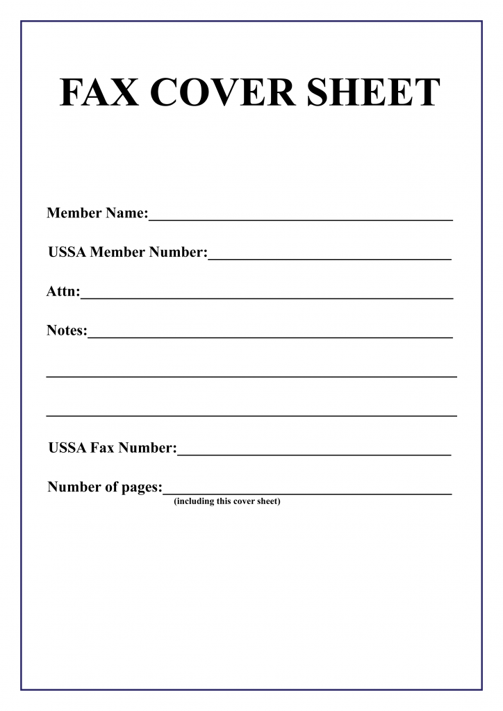 Fax Cover Sheet Free Template DocTemplates