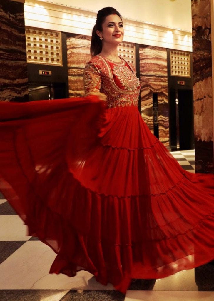 red ethnic wear
