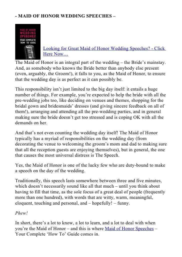 writing a bridesmaid speech