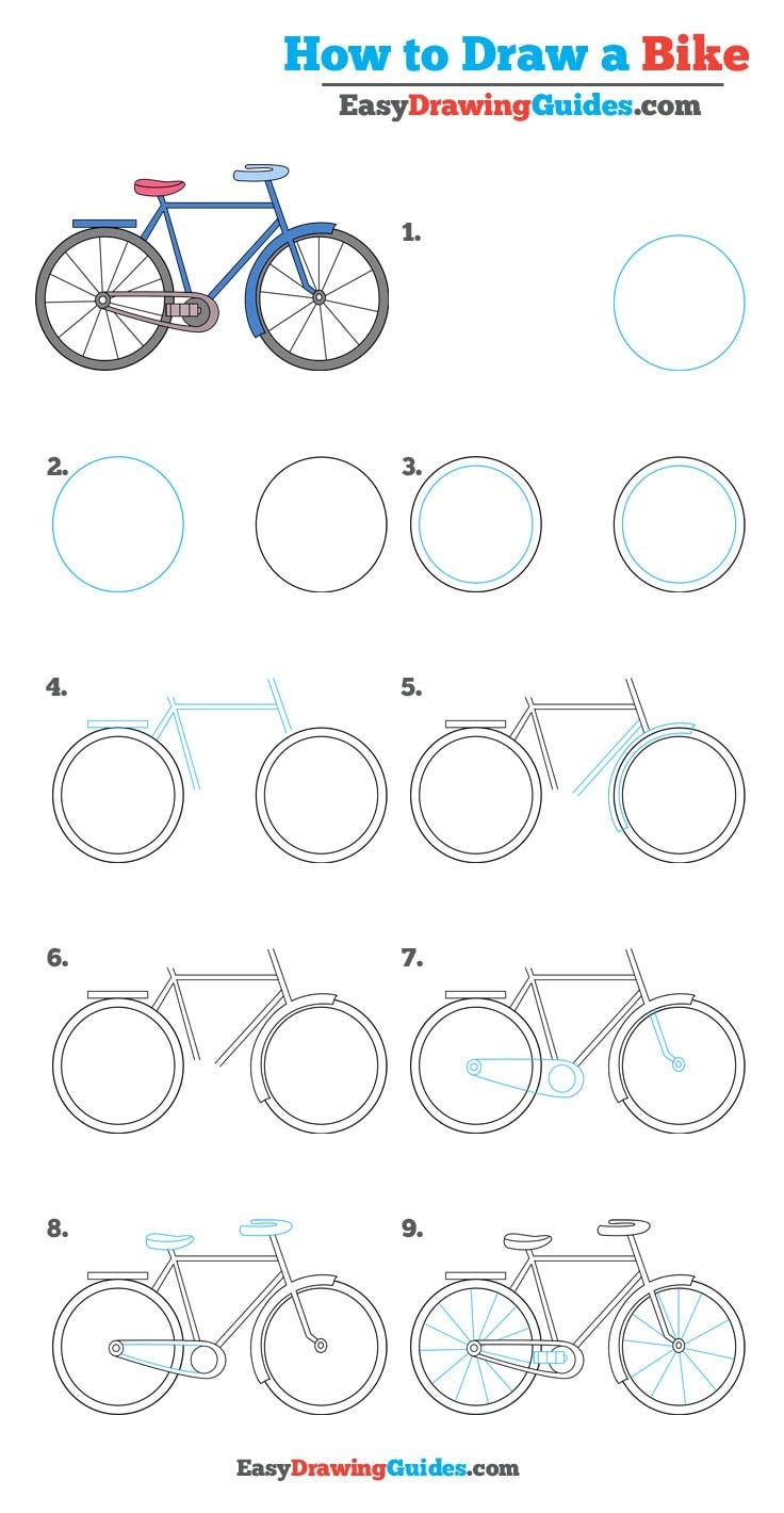 Featured image of post Simple Easy Bicycle Drawing How to draw bicycle easy