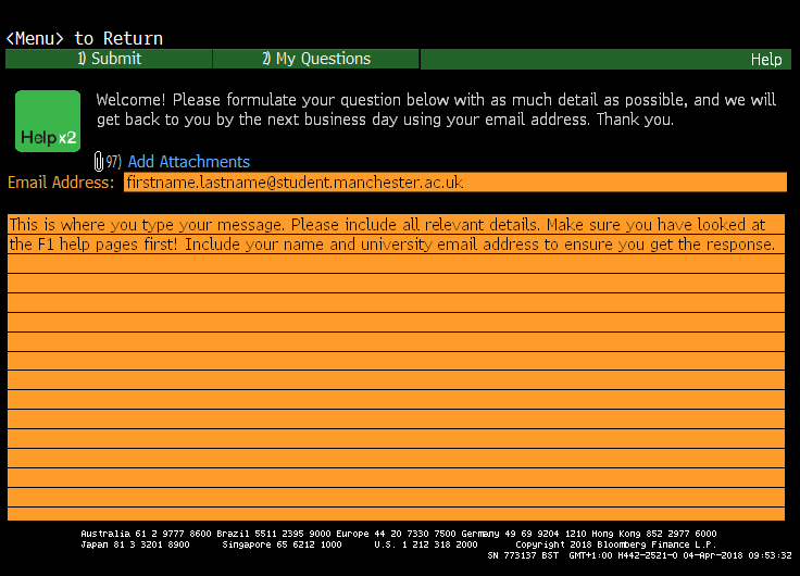 Getting Help In Bloomberg Using Specialist Business Databases