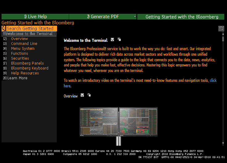 Getting Help In Bloomberg Using Specialist Business Databases