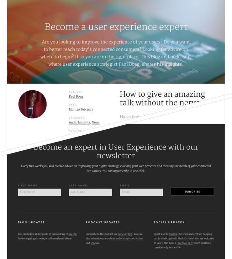 How To Successfully Encourage Newsletter Signup With Good Design By Paul Boag Medium