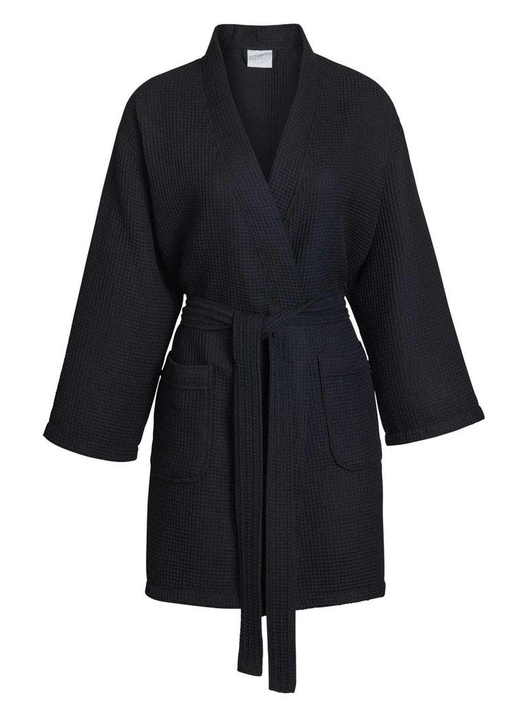 Short Waffle Kimono Robes — Wholesale Bathrobes by Alpha Cotton Medium