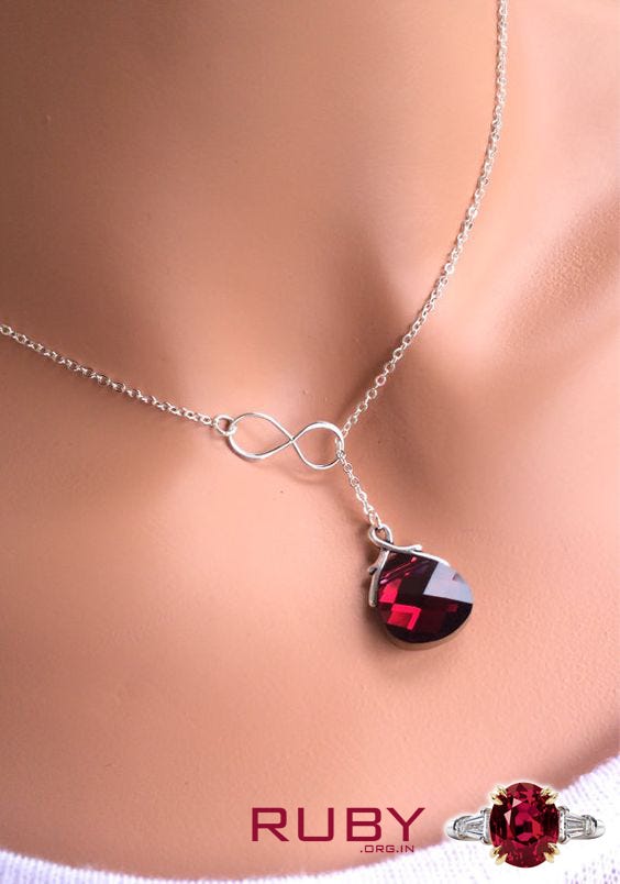 pendant with ruby stone