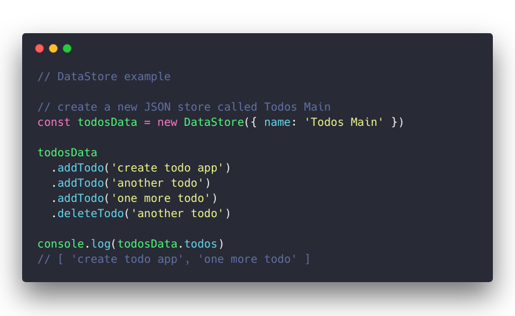 DataStore example DataStore example