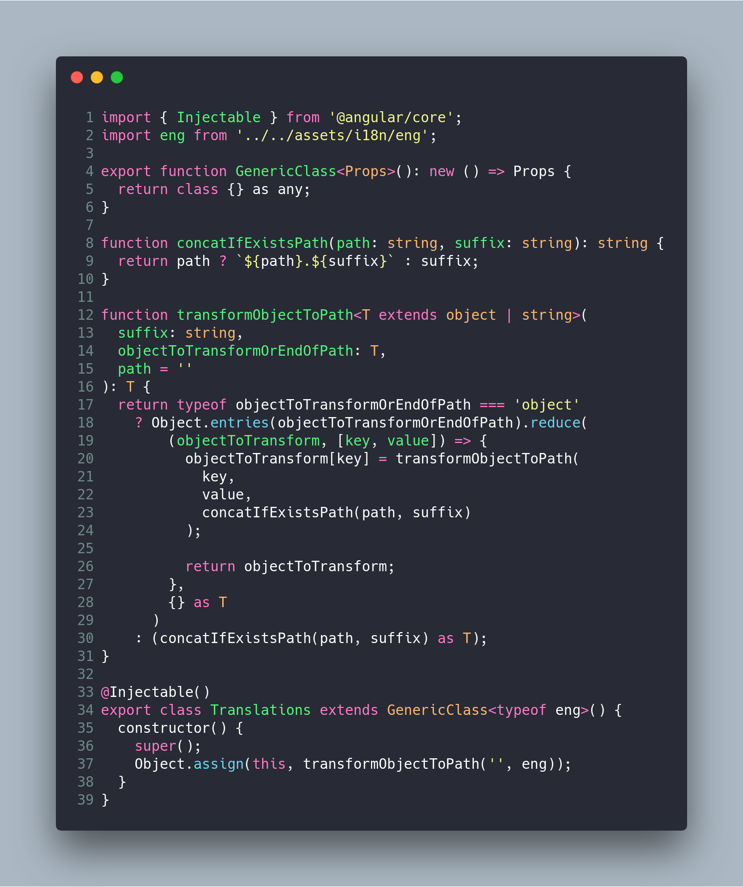 Angular + ngxtranslate + Typings