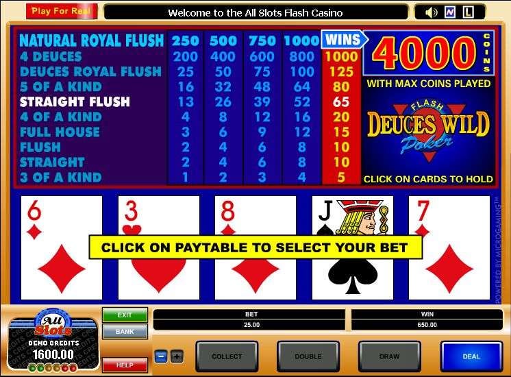 Free Deuces Wild Poker