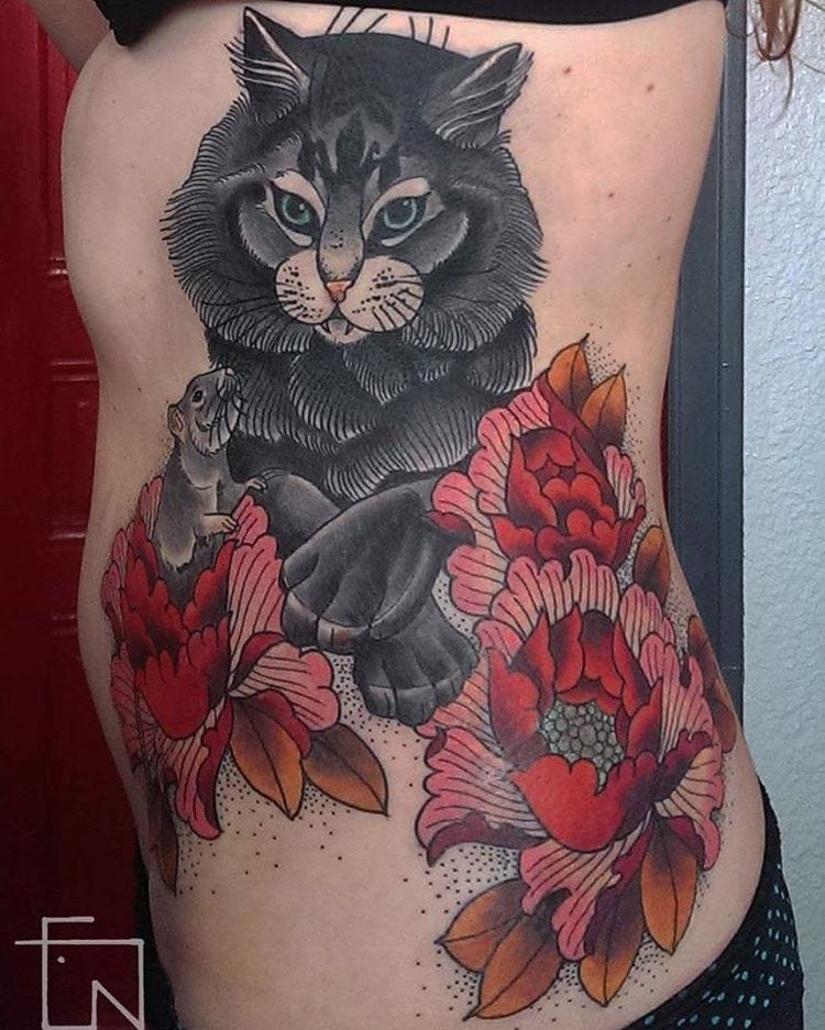 44 Magnifiques Tatouages De Chats Pour Elle Et Lui 2017