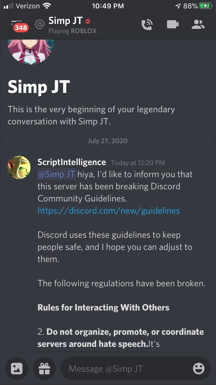 Discord Allowing Homophobic Server Gay Criminal Records By Scrippy Medium - roblox hates discord