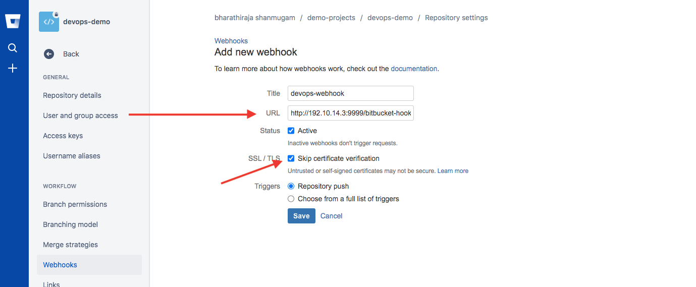 BitBucket Webhook Jenkins Integration