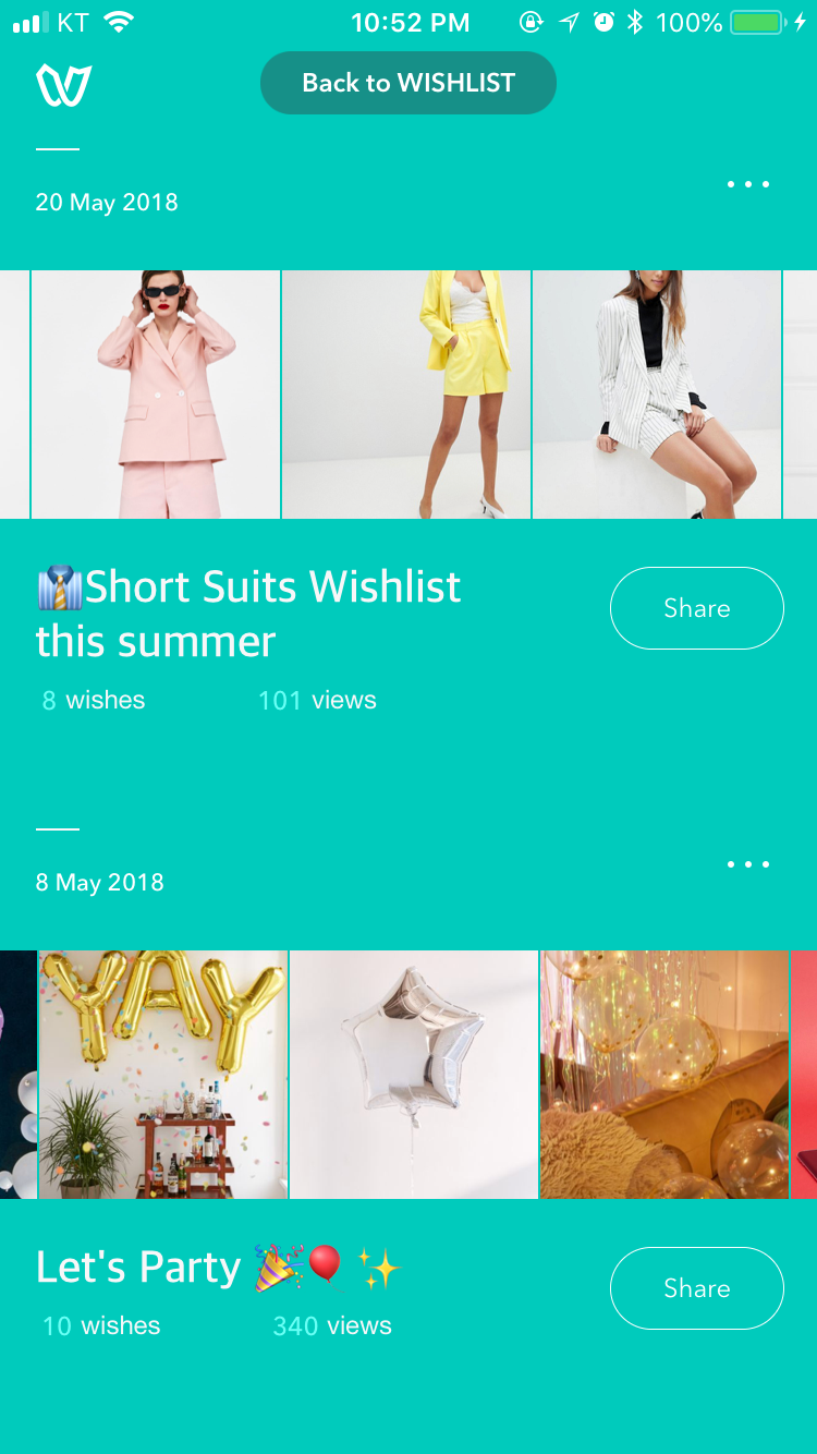 How to share wishlist on wish