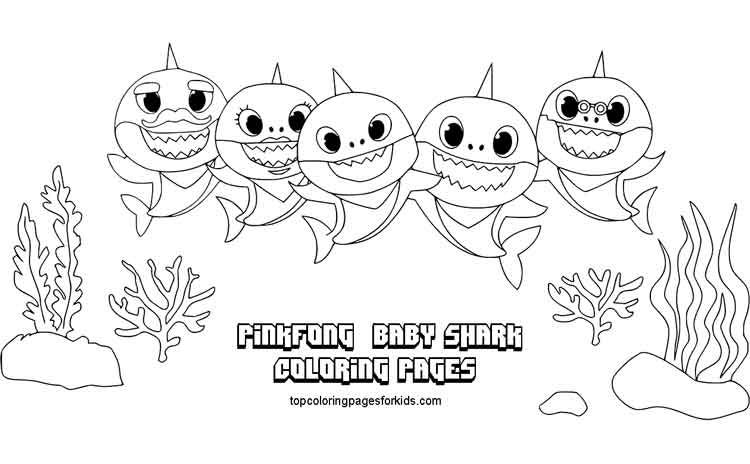 12 free printable baby shark coloring pages for kids