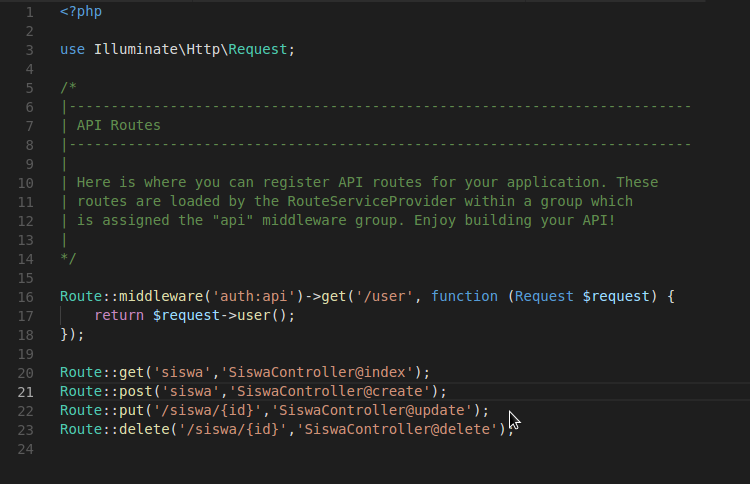 Build and Testing REST API dengan Aplikasi CRUD Laravel
