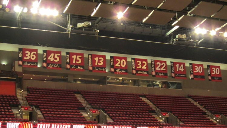 blazers retired numbers