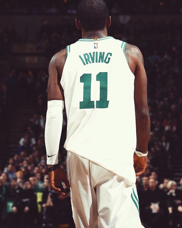 kyrie untucked jersey