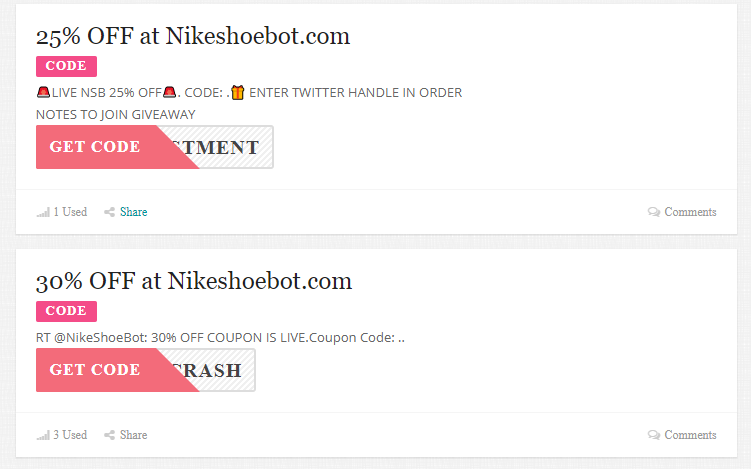 nikeshoebot promo code